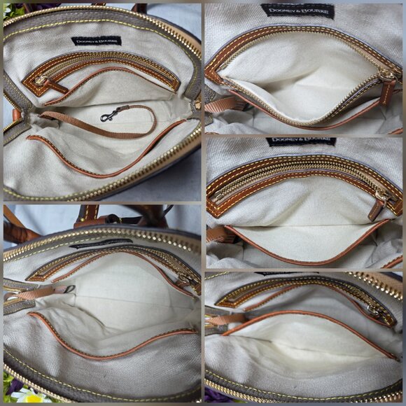 Dooney & Bourke Pebbled Leather Backpack-Taupe-Excellent Condition - Picture 8 of 11